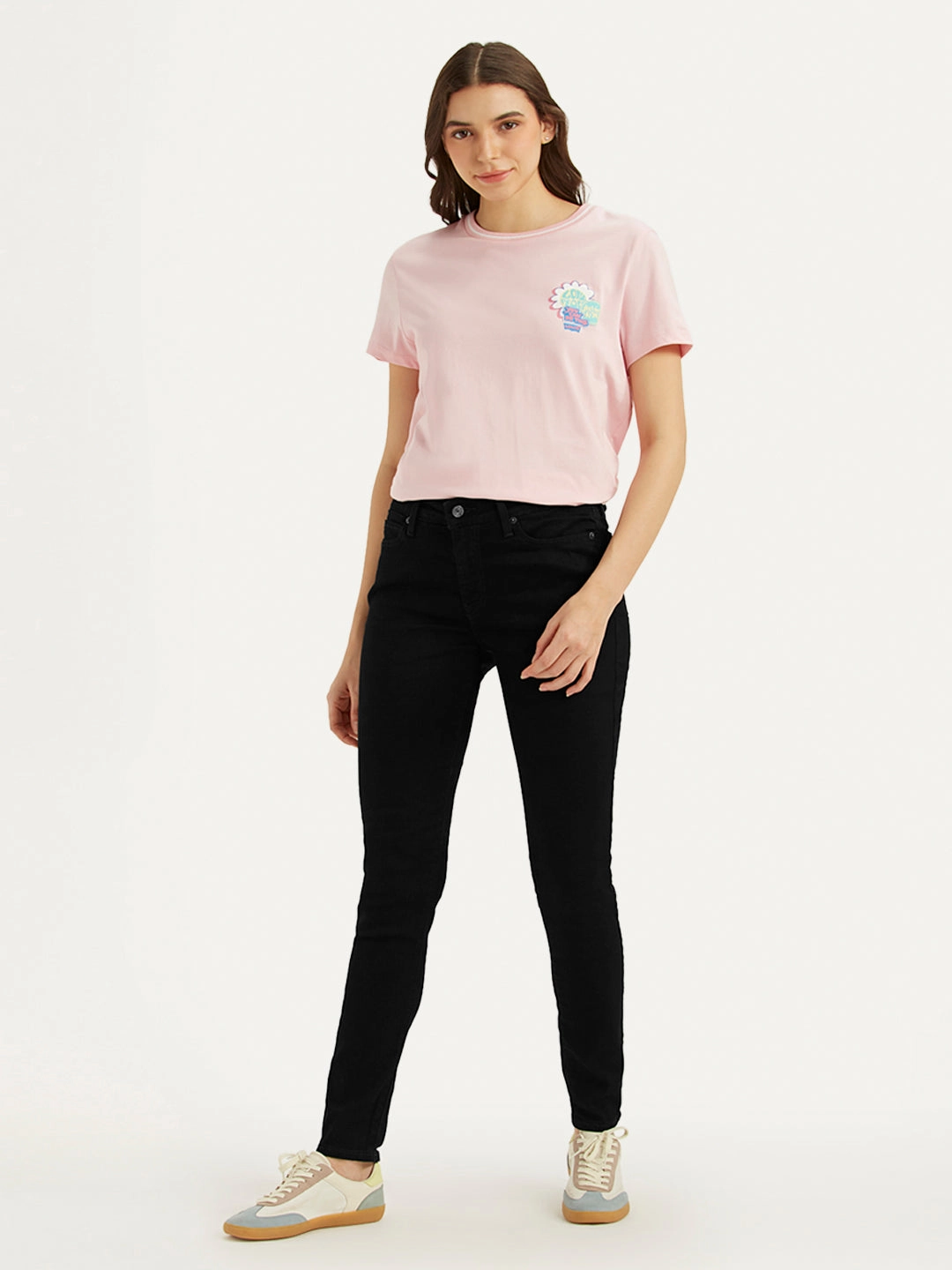 Festival Outfit Affordable Sunny Vibes Balanced Style Women's 711 Black Skinny Fit Mid Rise Jeans