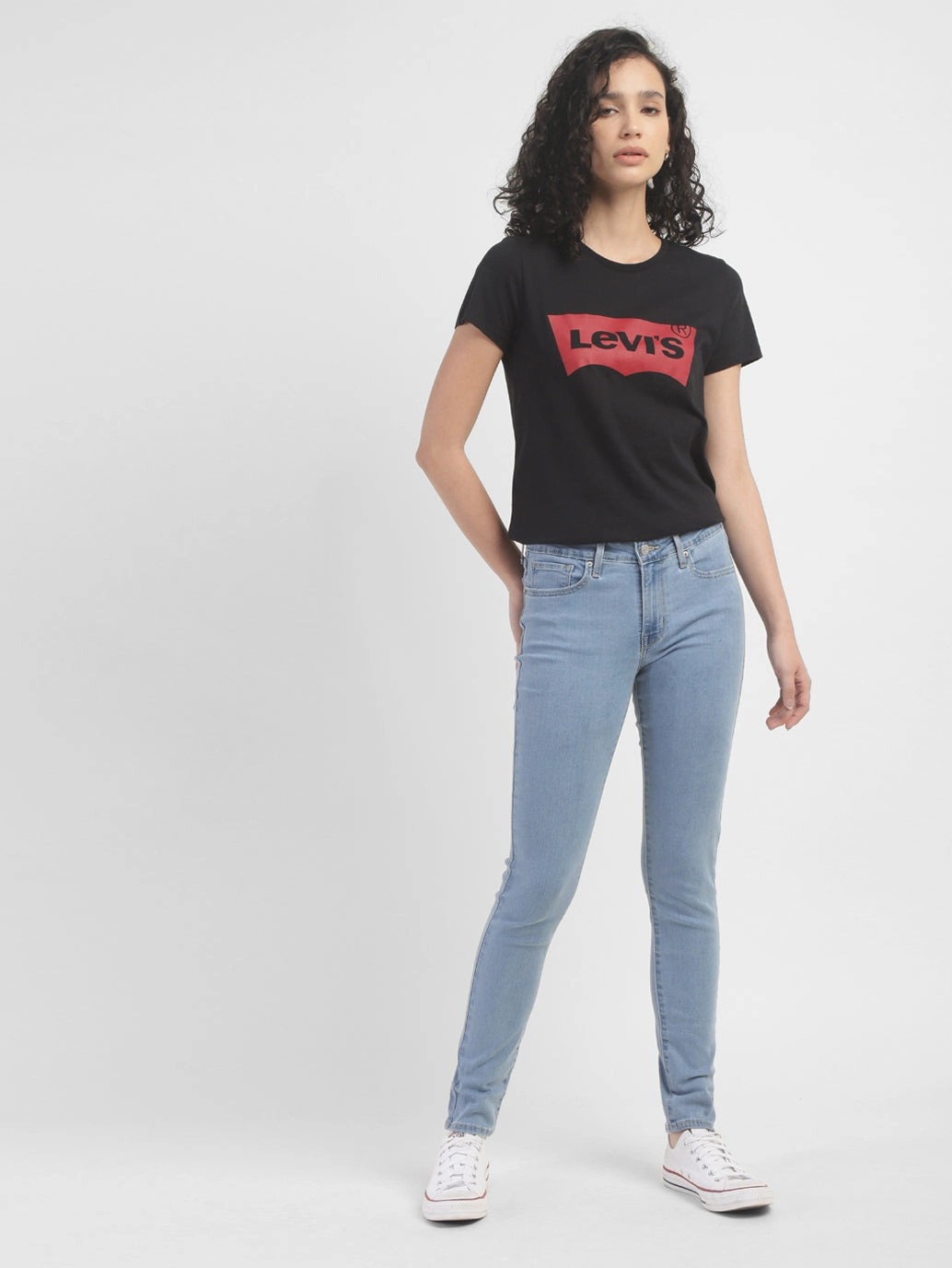 Neutral Casual Streetwear Fan Daywear Fit Women's 711 Blue Skinny Fit Mid Rise Jeans