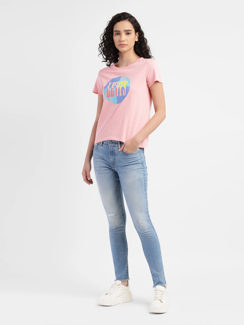 Women's 711 Blue Skinny Fit Mid Rise Jeans Everyday Fashion