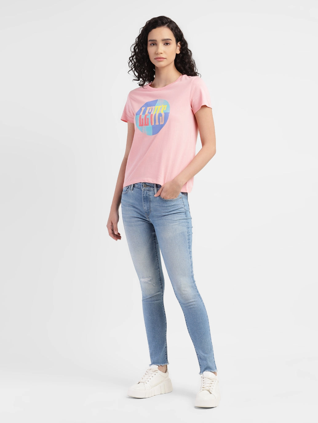 Women's 711 Blue Skinny Fit Mid Rise Jeans Subtle Palette