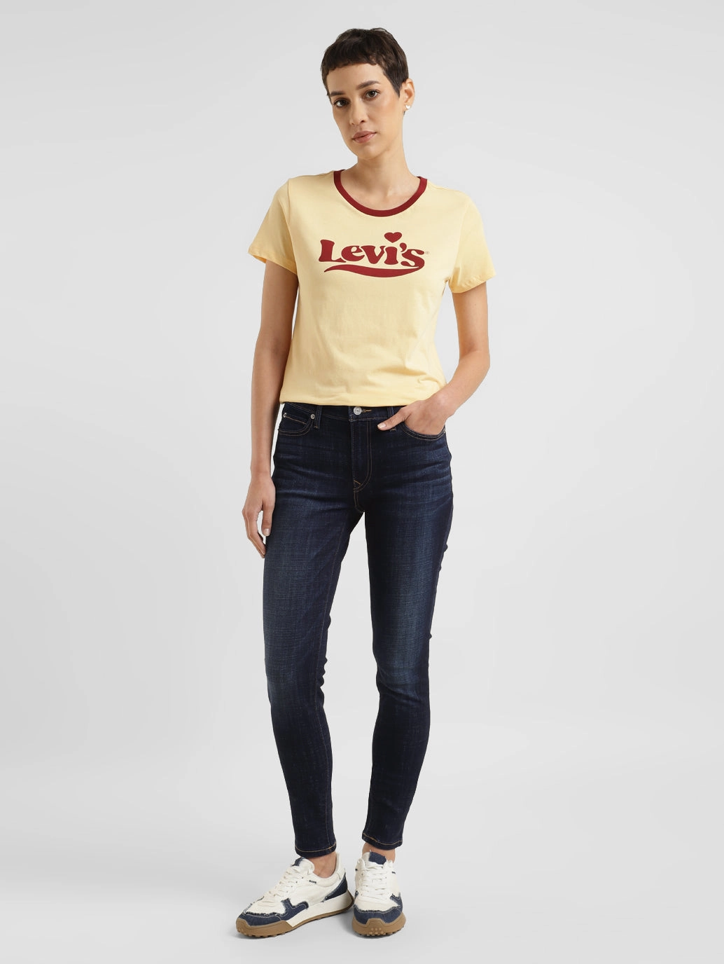 Women's 711 Blue Skinny Fit Mid Rise Jeans Morning Ready