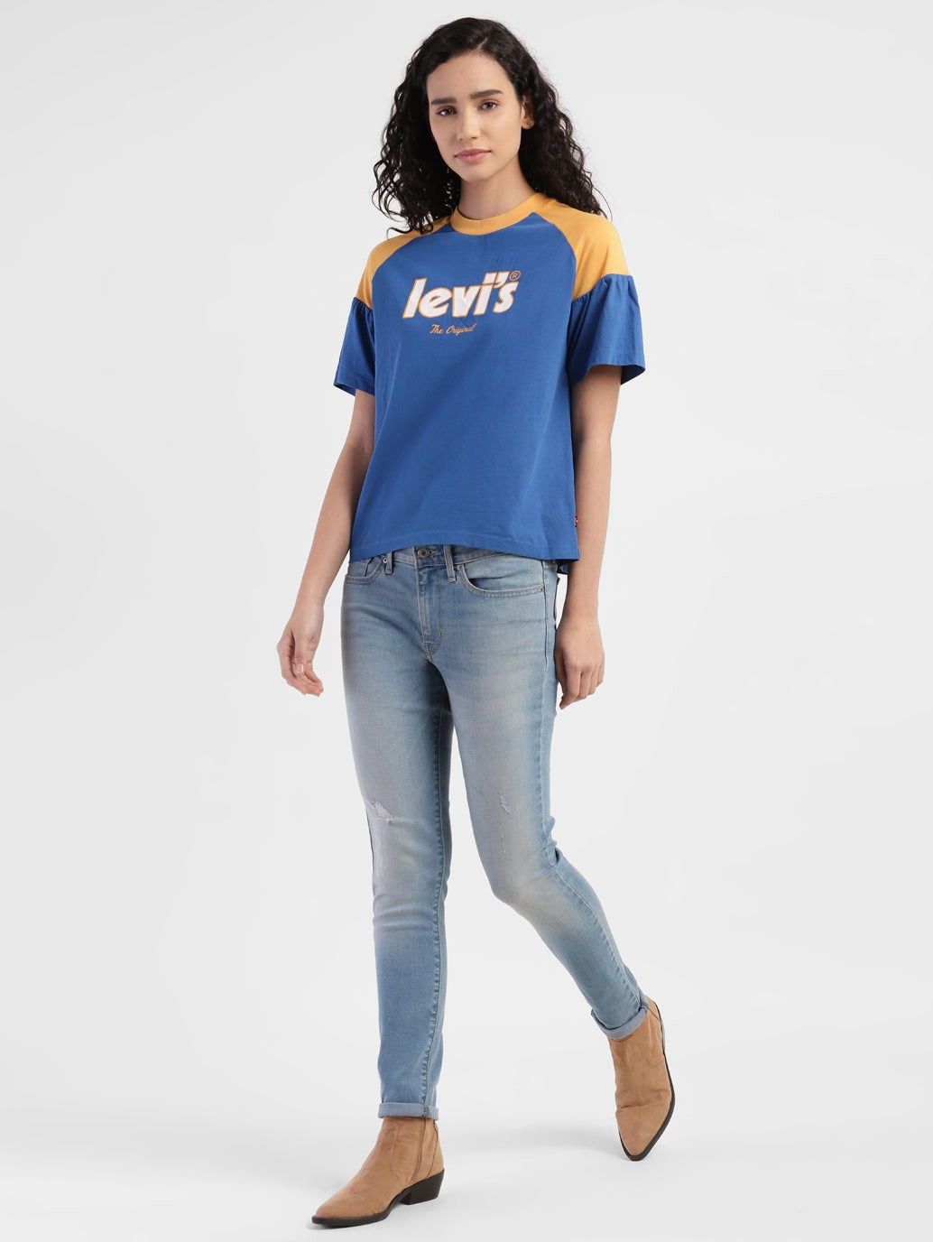 Women's 711 Blue Skinny Fit Mid Rise Jeans Premium Look