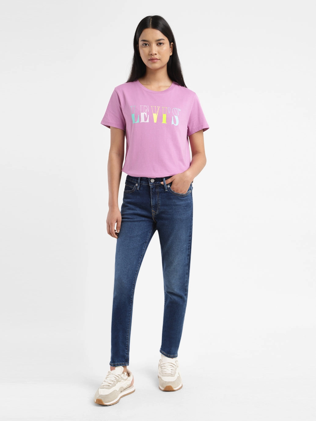 Subtle design Subtle Detail Women's 711 Blue Skinny Fit Mid Rise Jeans