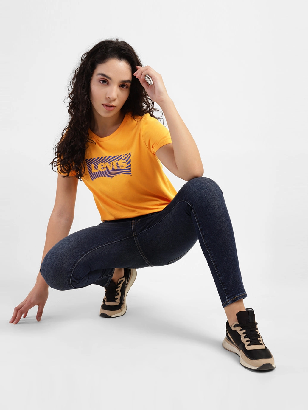 Couple Look Elegant Summer Vibes Women's 711 Blue Skinny Fit Mid Rise Jeans