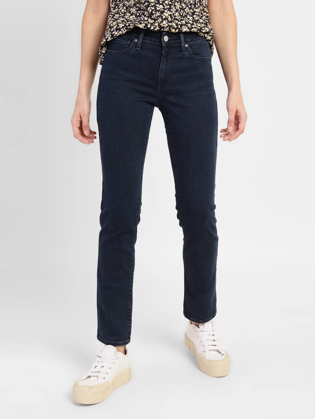 Women's 711 Blue Skinny Fit Mid Rise Jeans Summer Vibes