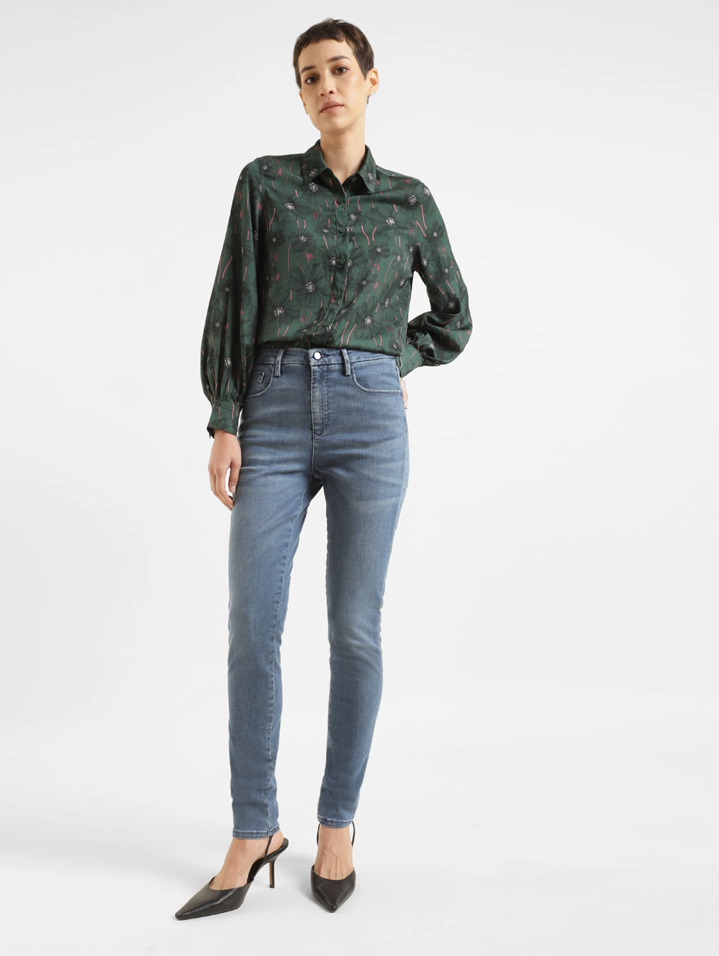 Straight Cut Women's 721 Blue Skinny Fit High Rise Jeans