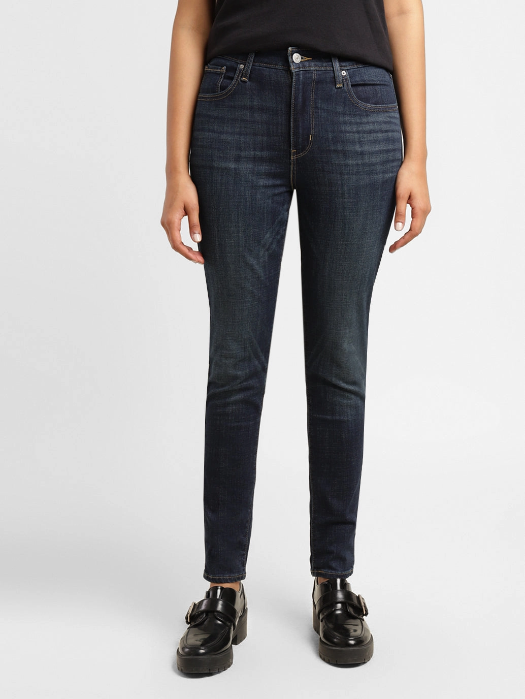 Casual Smart Casual Unisex Wear Flawless Design Women's 721 Blue Skinny Fit High Rise Jeans