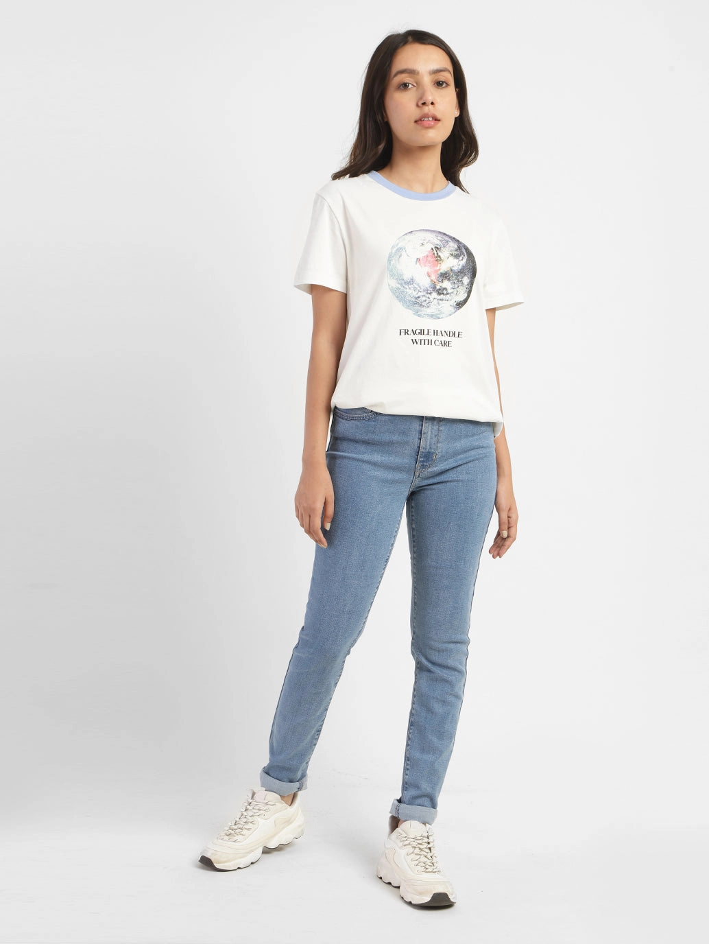 Fashion Routine Women's 721 Blue Skinny Fit High Rise Jeans