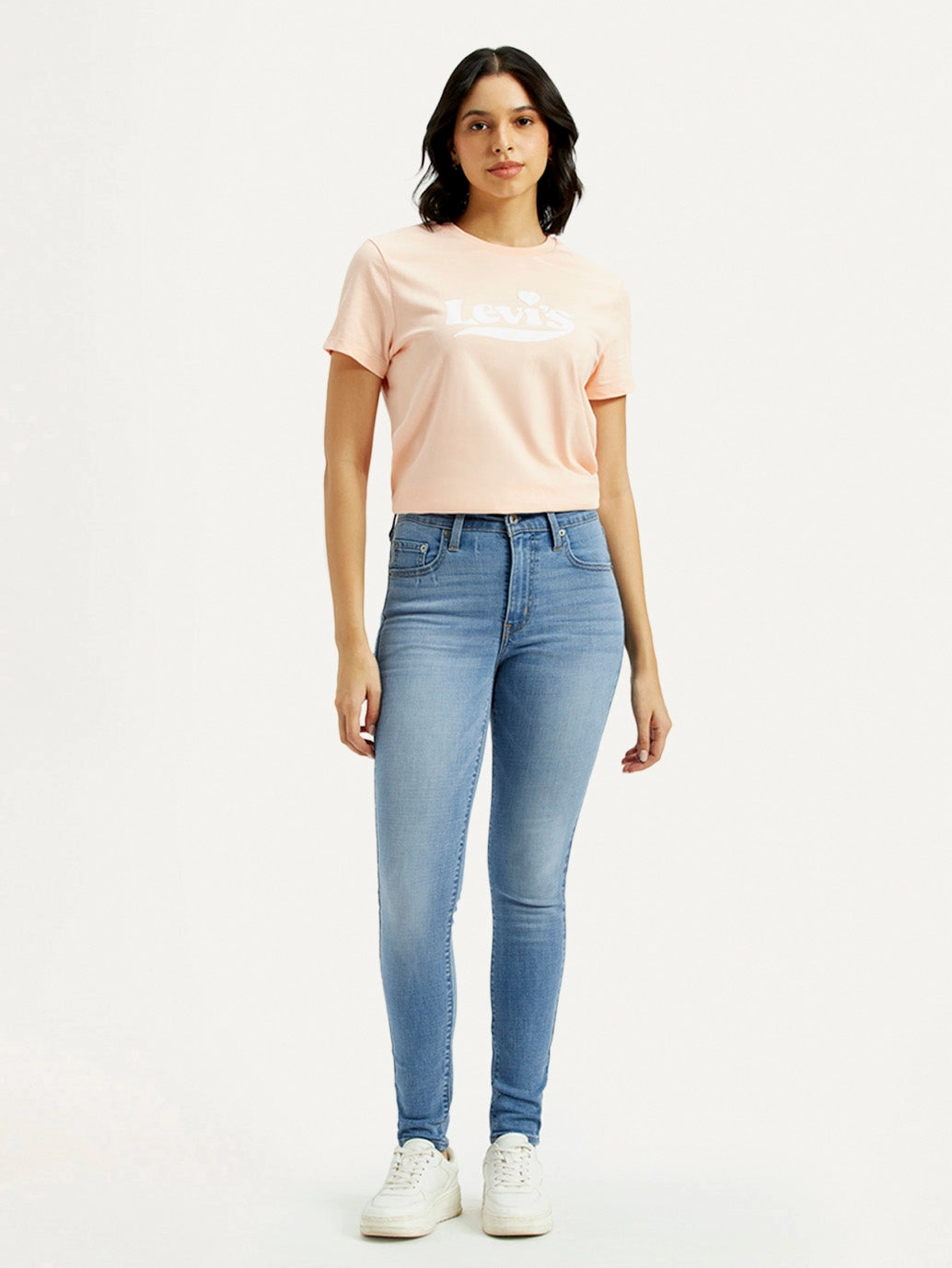 Slim Design Minimalist Design Women's 721 Light Indigo Skinny Fit High Rise Jeans