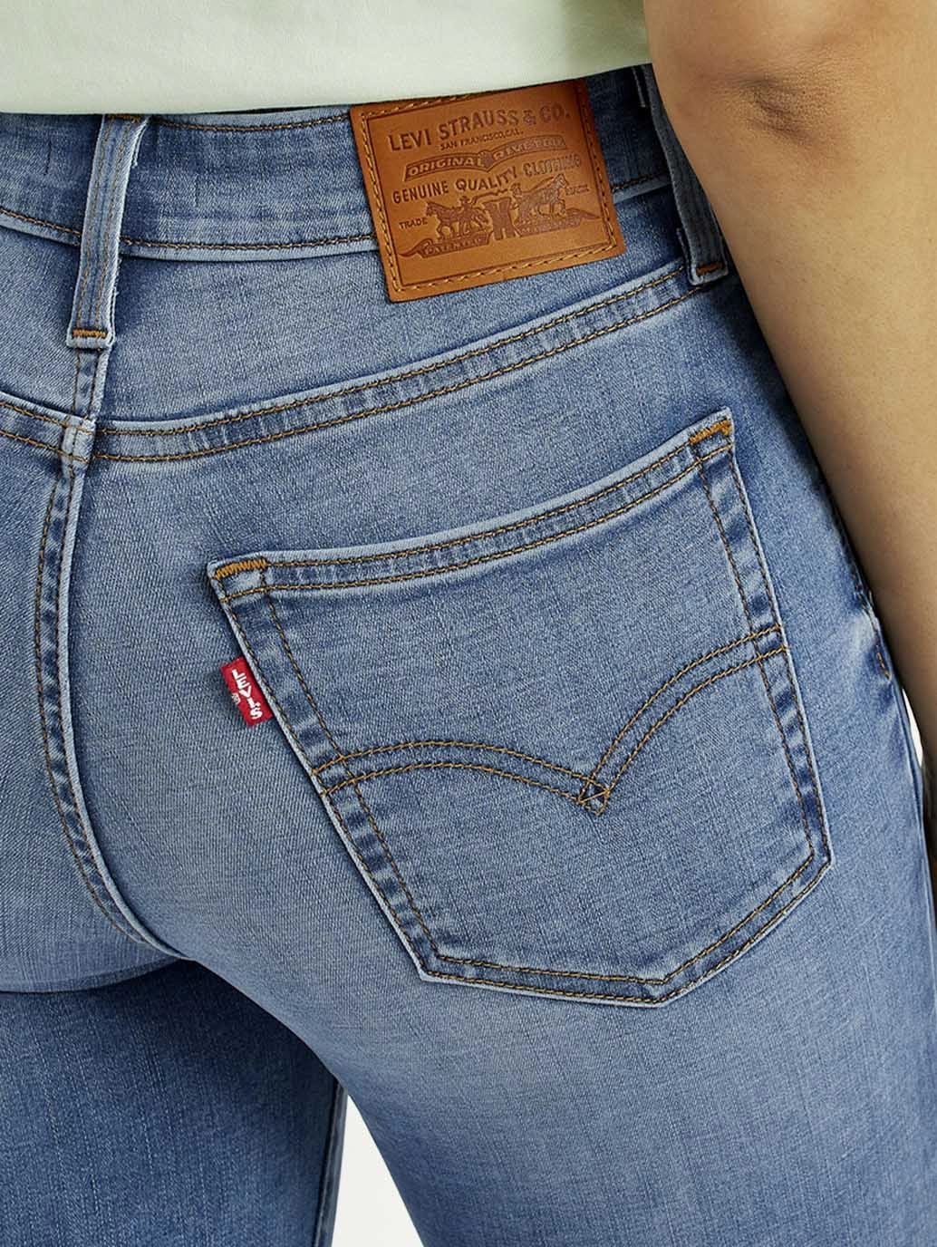 Relaxed Style City Walk Trend Setter Women's 721 Med Indigo Skinny Fit High Rise Jeans