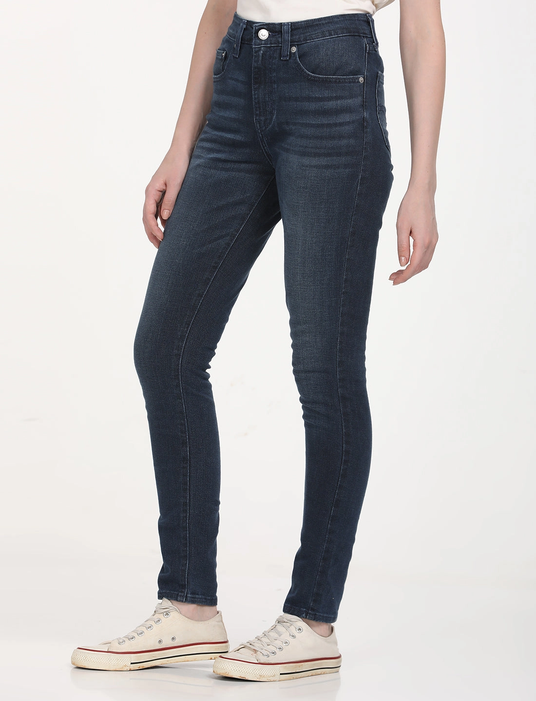 Fresh Attire Weekend Style Rainy Day Women's 721 Navy Blue Skinny Fit High Rise Jeans