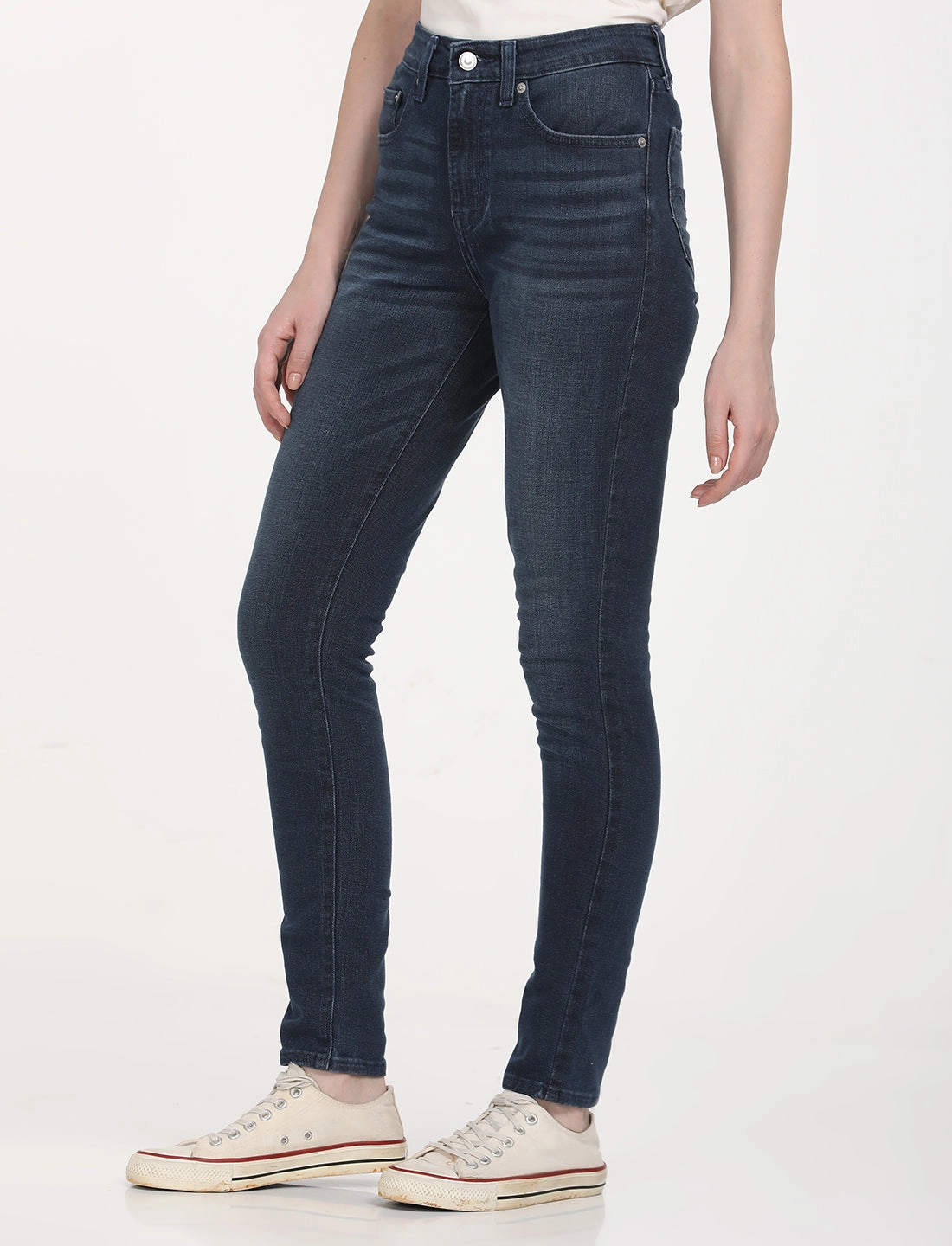 Smart Look Women's 721 Navy Blue Skinny Fit High Rise Jeans
