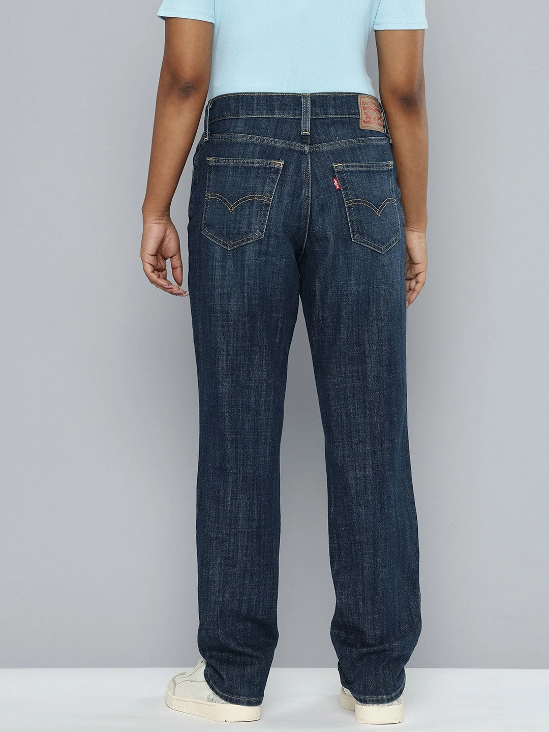 Women's 724 Blue Straight Fit High Rise Jeans Smart Casual Classic Wear Perfect Waistband