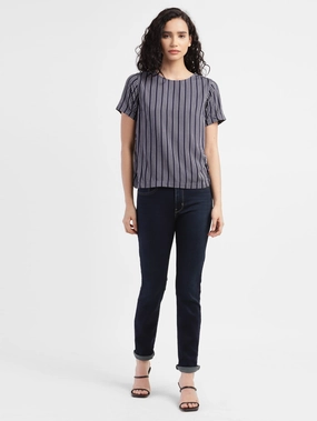 Neutral Fit Piece Eco Friendly Fashion Lover Morning Stroll Women's 724 Blue Straight Fit High Rise Jeans