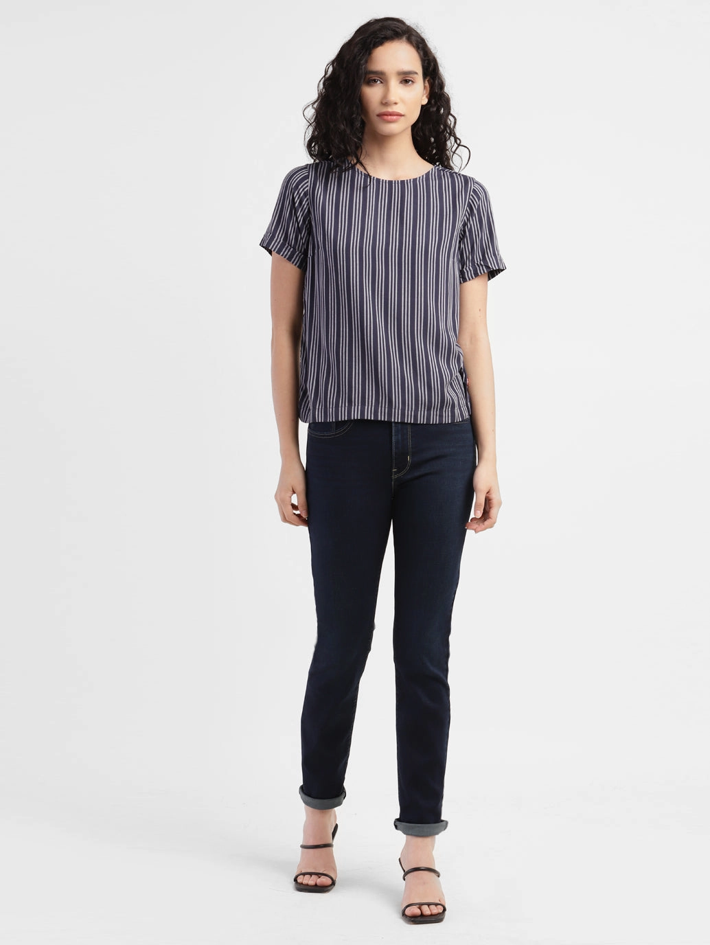 Any Time Wear Urban appeal Women's 724 Blue Straight Fit High Rise Jeans