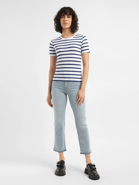 Women's 724 Blue Straight Fit High Rise Jeans Classic Autumn Days Adult Fashion Minimal Fit