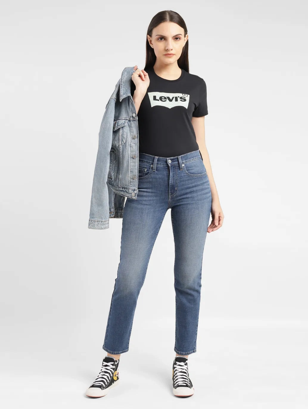 All-Purpose Use Women's 724 Blue Straight Fit High Rise Jeans