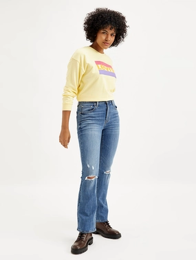 Women's 725 Blue Flared Fit High Rise Jeans Modern Comfort