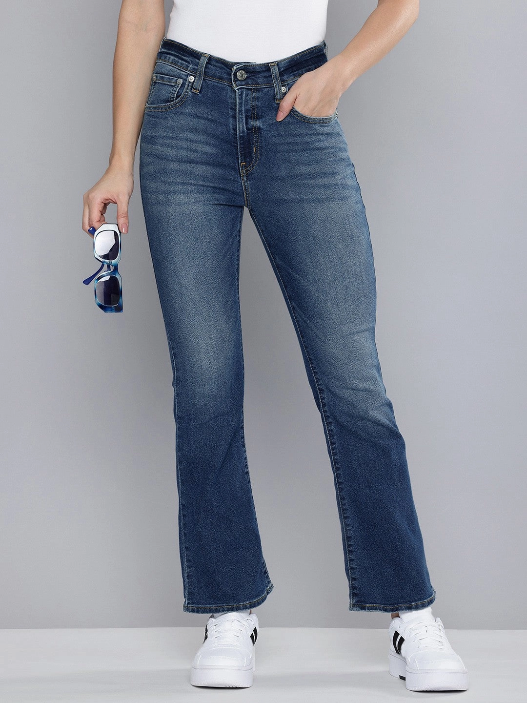 Balanced Wardrobe Classic Weekend Getaway Women's 725 Blue Flared Fit High Rise Jeans