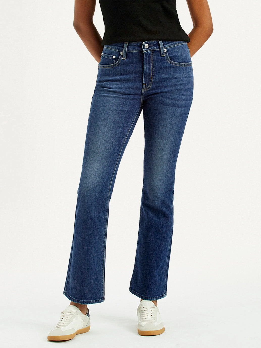 Women's 725 Dark Indigo Flared Fit High Rise Jeans Modern Traveler Gear Sunny Vibes Weekend Style Outdoor Adventure