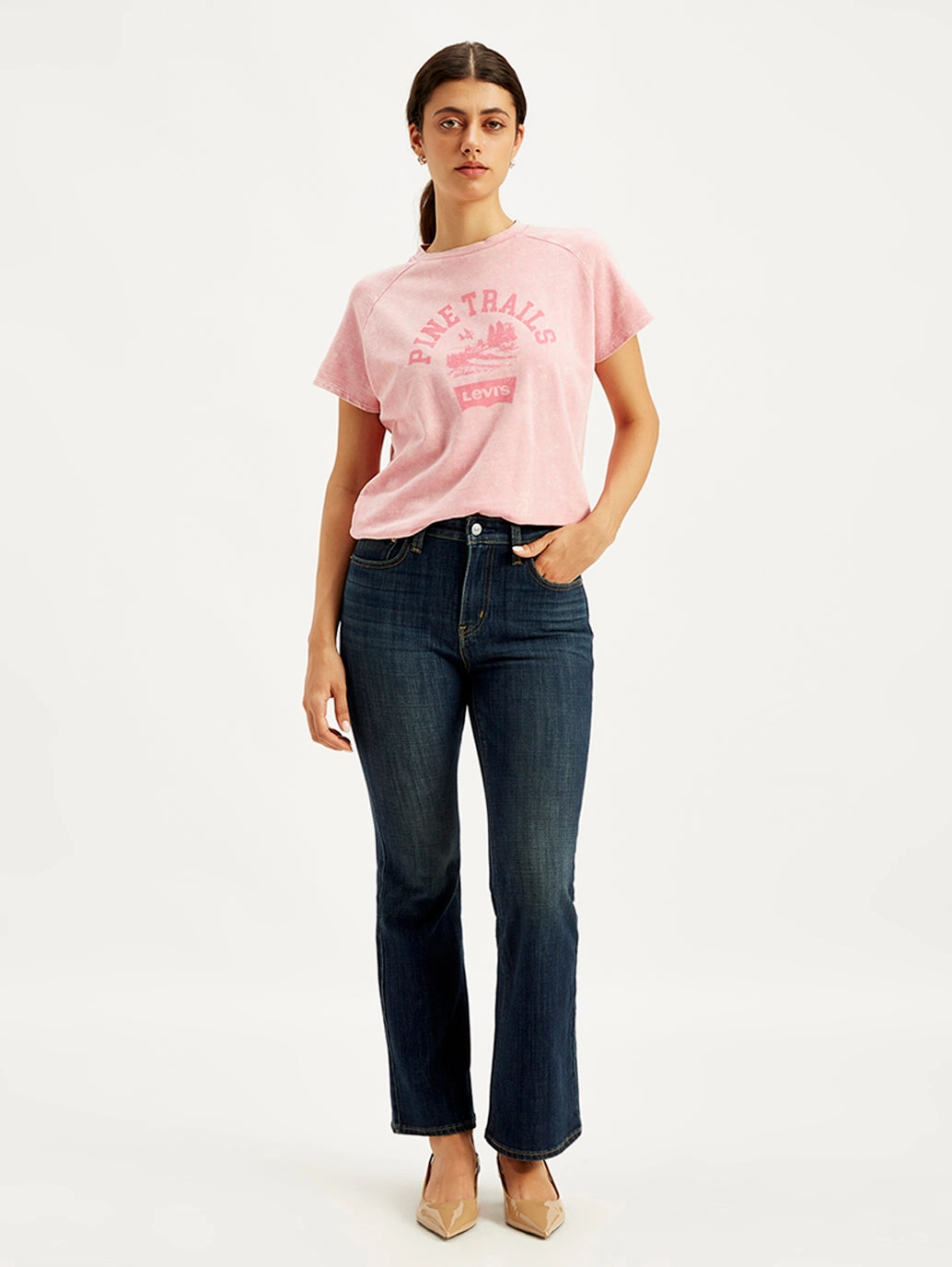 Night Out Bold Look Women's 726 Blue Flared Fit High Rise Jeans