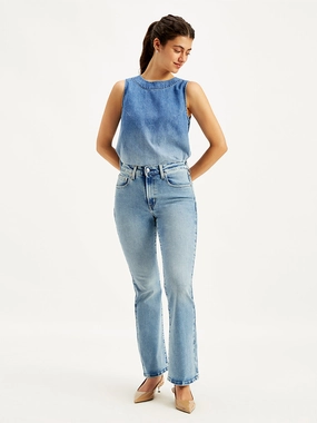 Light Layers Light material Women's 726 Blue Flared Fit Mid Rise Jeans