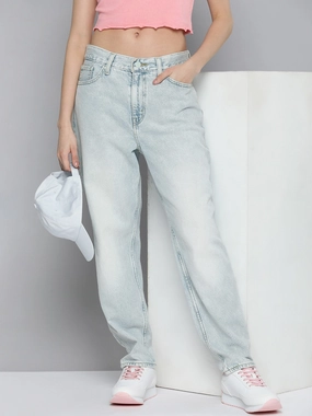 Women's 80s Mom Blue Loose Fit High Rise Jeans Easy Pair