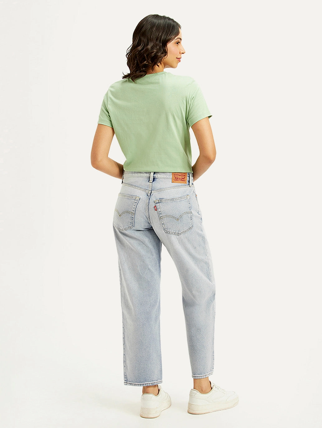 Student Outfit Streetwear Fan Fashion Lover Outdoor Enthusiast Women's 94 Light Blue Baggy Fit High Rise Jeans