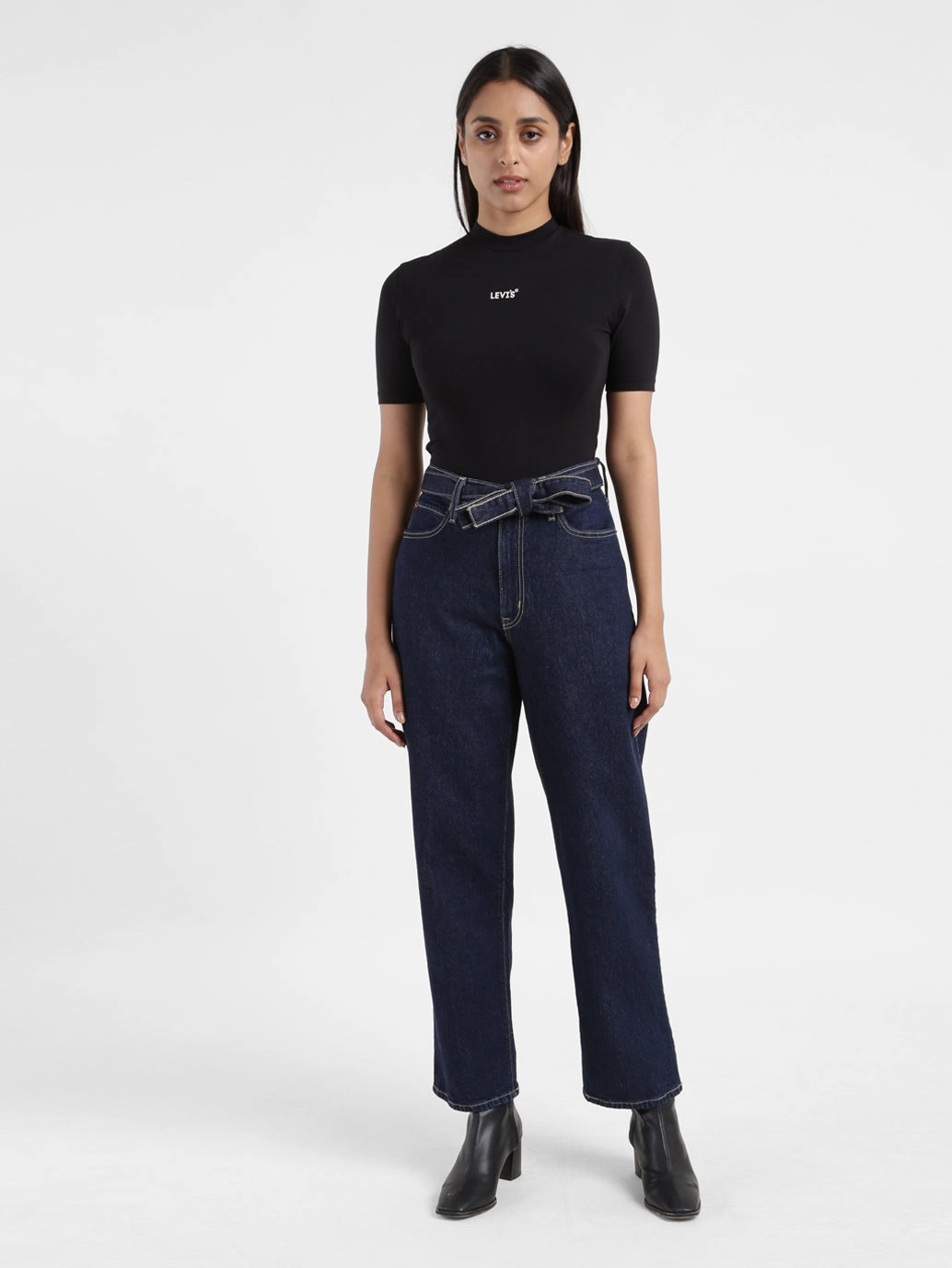 Urban Explorer Trend Setter Classic Gym Ready Women's 94 Navy Blue Baggy Fit Mid Rise Jeans