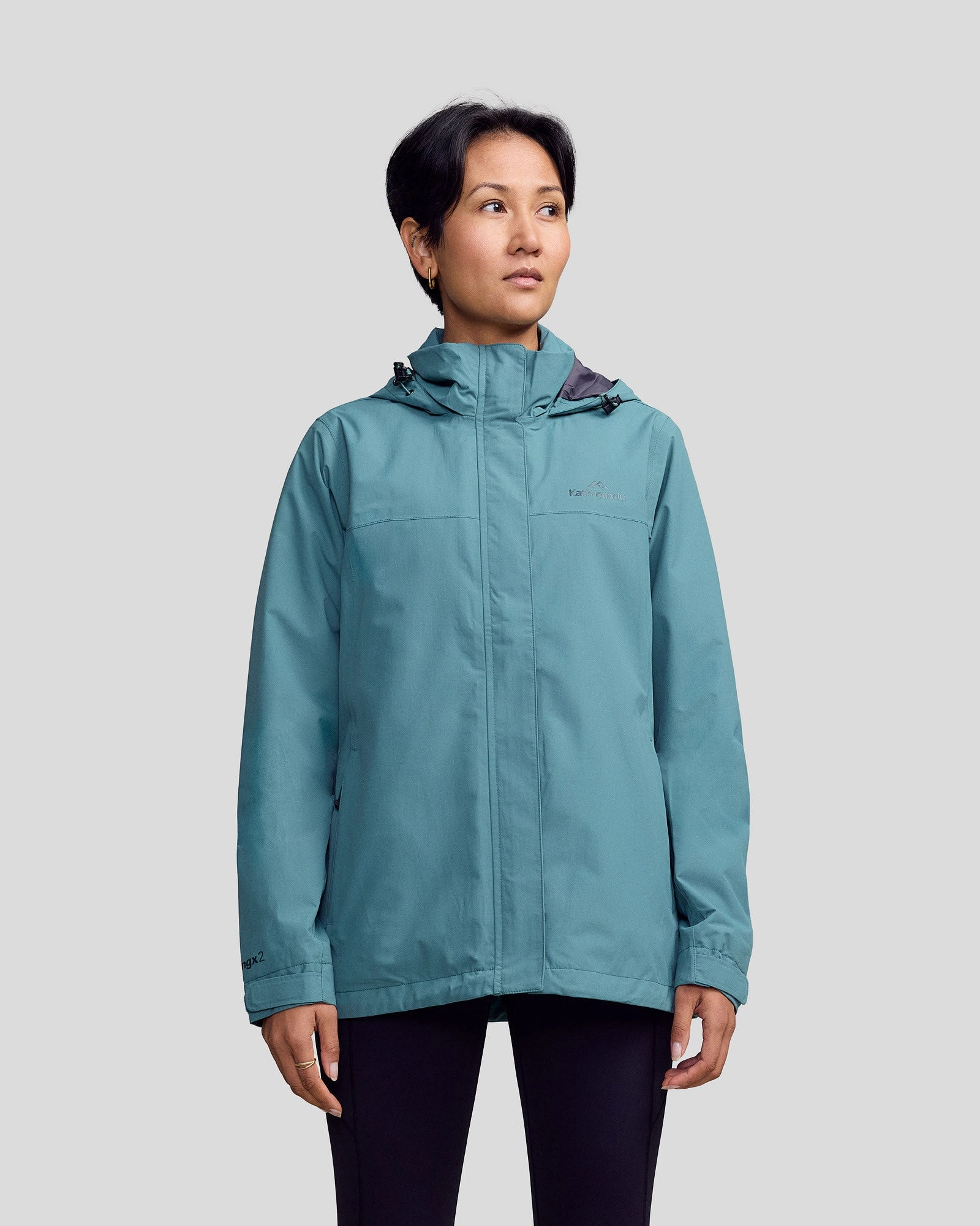 Women's Andulo Rain Jacket v3 - Light Forest Sleek Layer Look