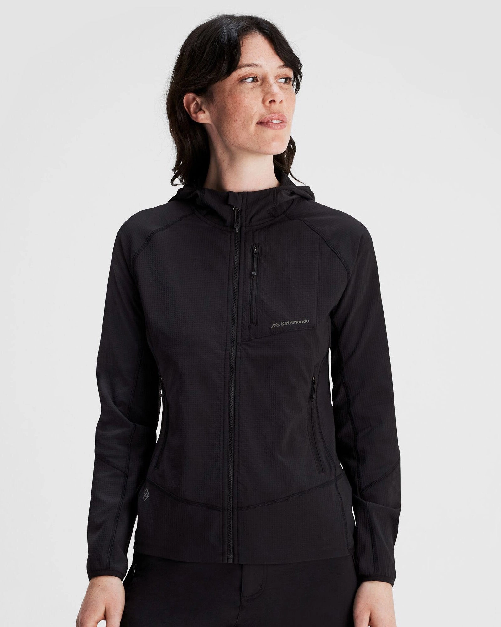 RipResistant Reinforcement Women's Aysen Hooded Fleece Jacket - Black Stingray