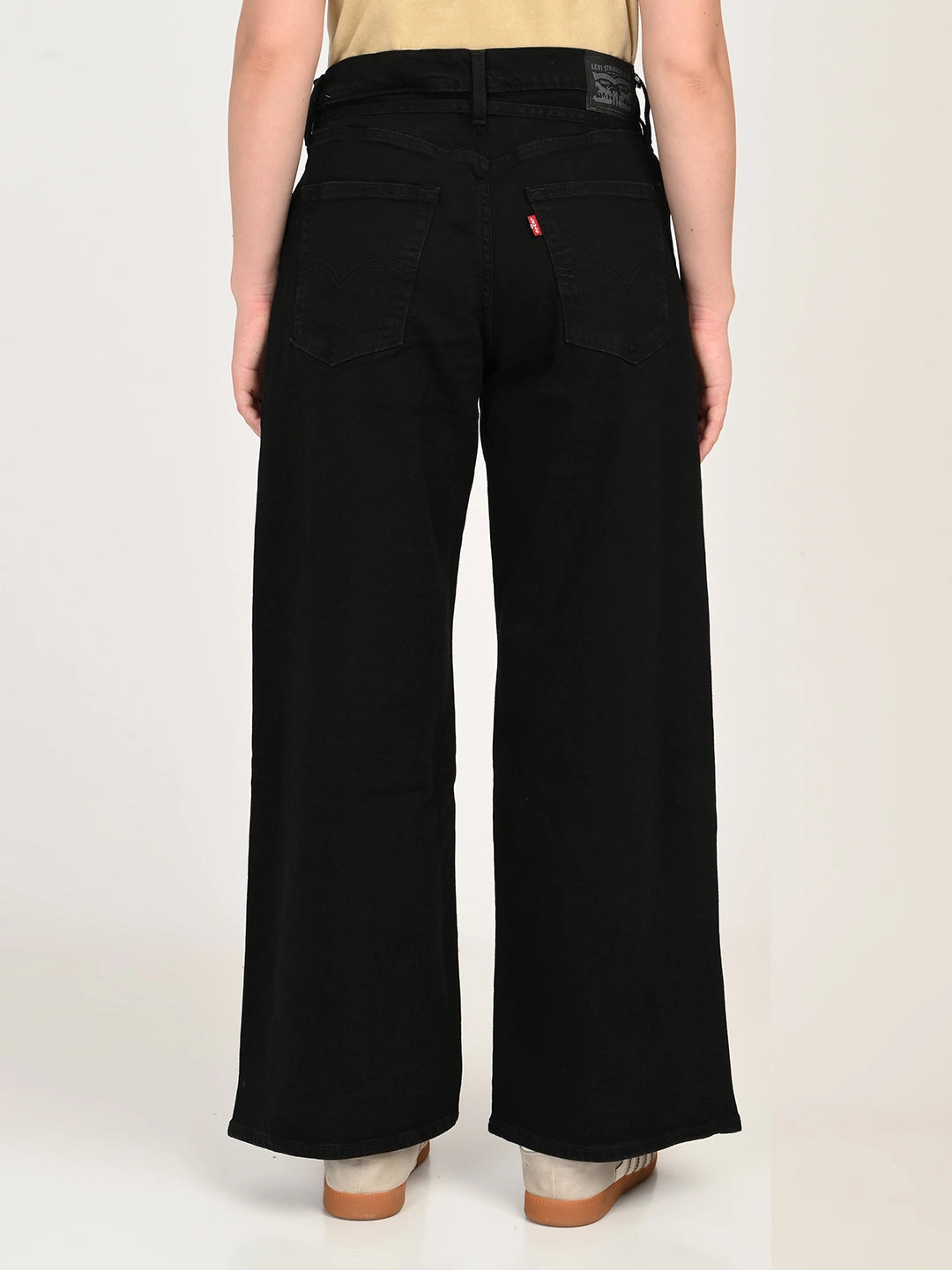 Streetwear Fan Evening Stroll Elegant Women's Black XL Straight Loose Straight Fit Mid Rise Jeans