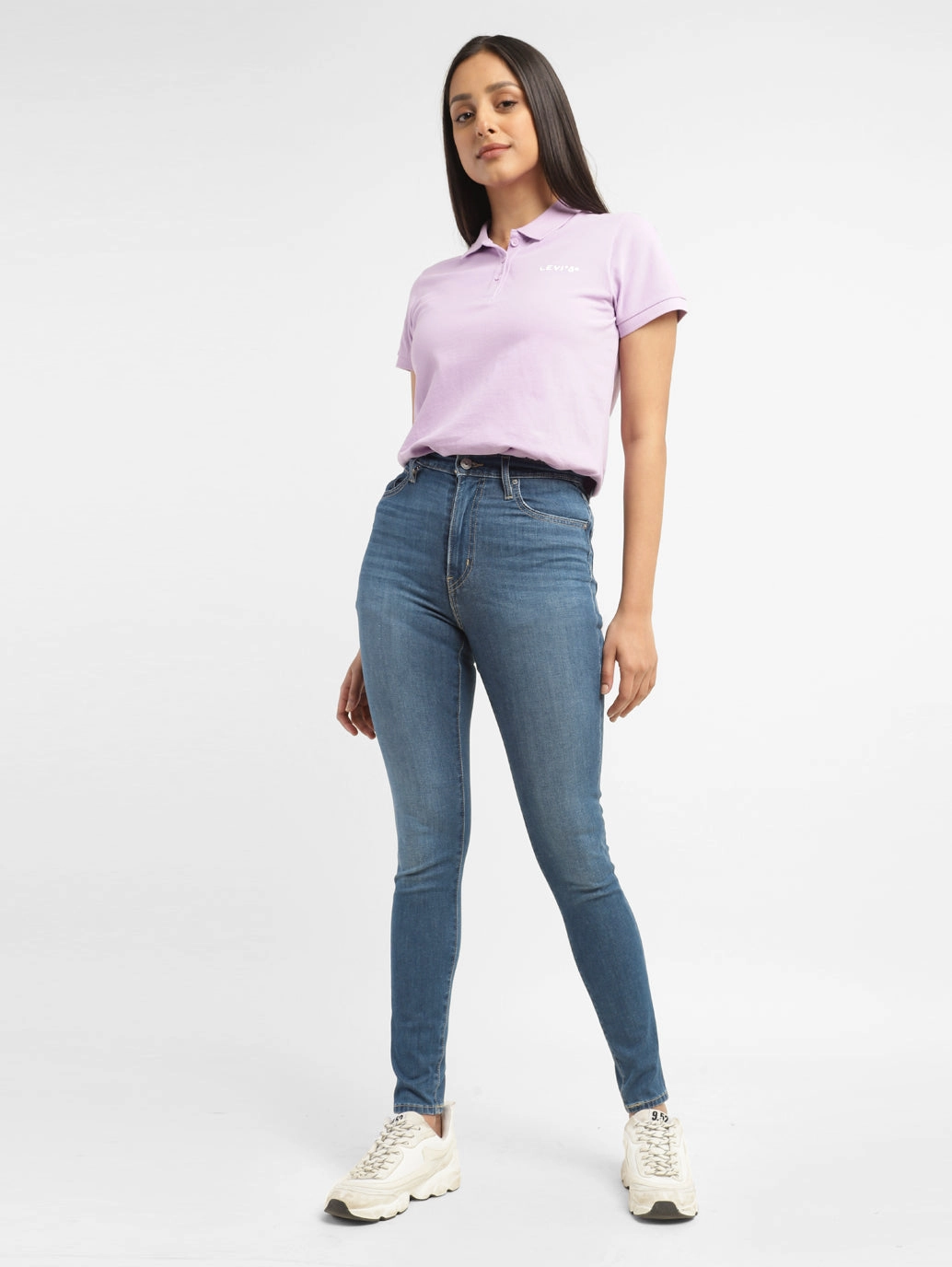 Clean Base Couple Look Elegant Summer Vibes Women's Blue Mile High Wide Leg Fit High Rise Jeans