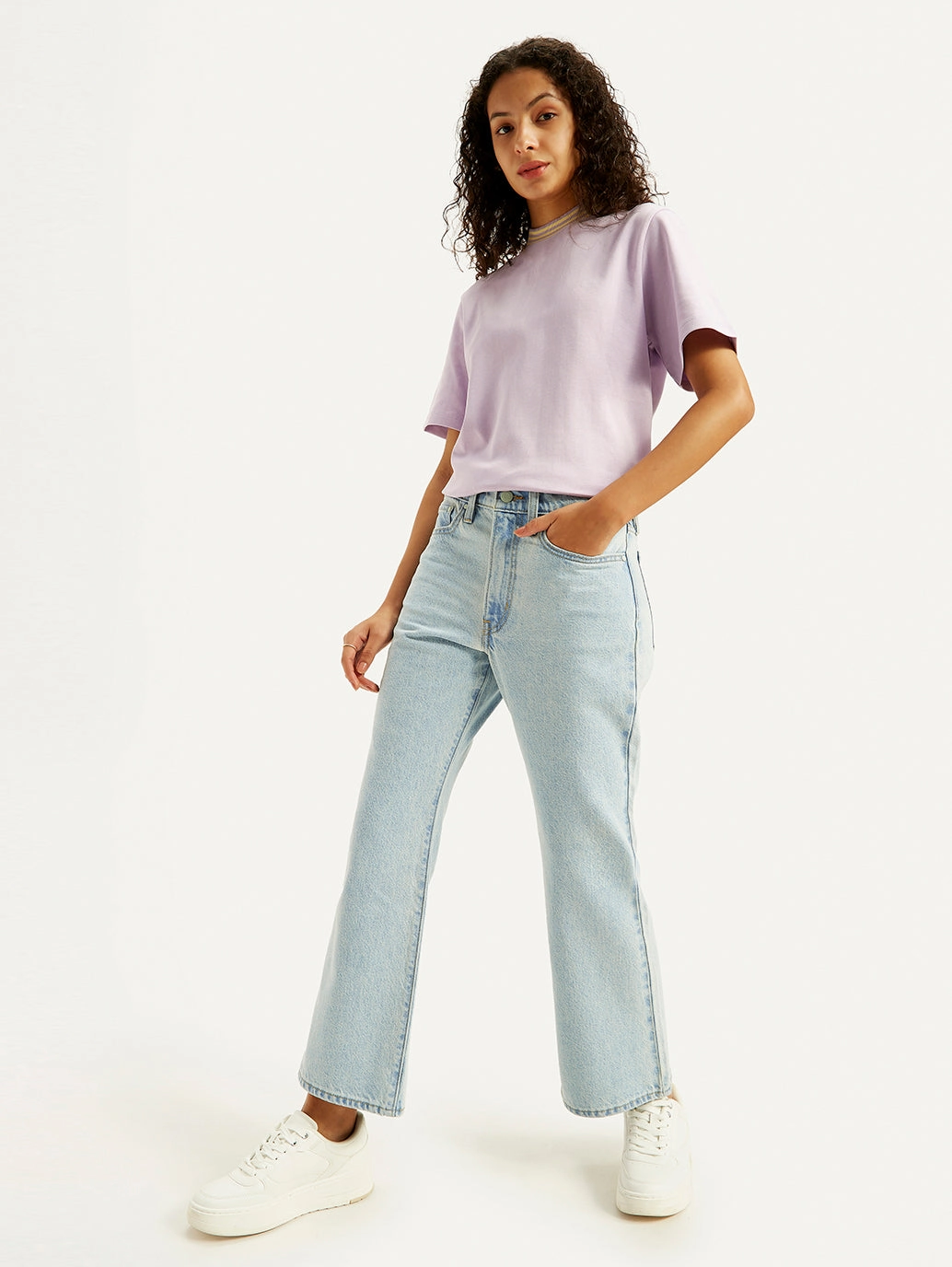 Evening Stroll Urban Explorer Casual Street Women's Blue Wedgie Bootcut Fit Mid Rise Jeans