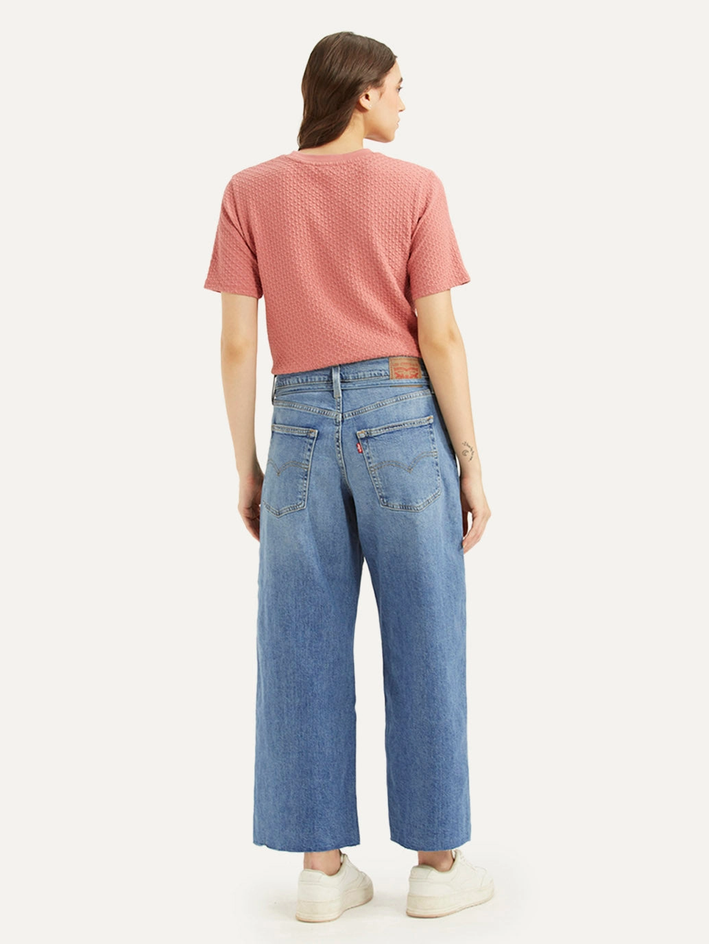 Women's Blue XL Straight Fit Mid Rise Jeans Abrasion Resistance High-Quality Fabric