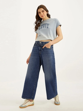 Shopping Day Slim Reinforced Pockets Women's Blue XL Straight Fit Mid Rise Jeans