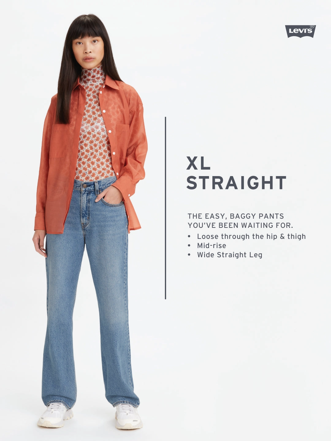 Smooth Feel Women's Blue XL Straight Fit Mid Rise Jeans