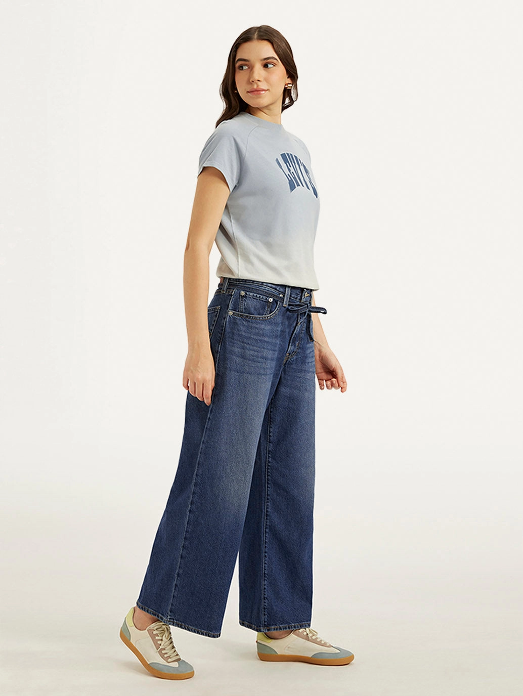 Comfortable Appearance Effortless Design Women's Blue XL Straight Fit Mid Rise Jeans