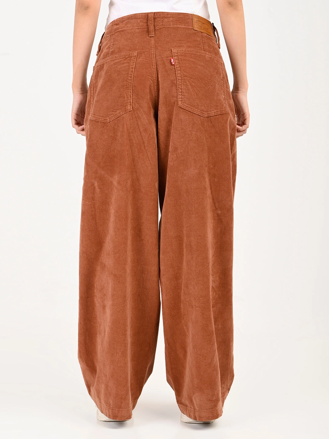 HeatRegulatingLining Quick Wear Women's Brown Loose Fit High Rise Trousers