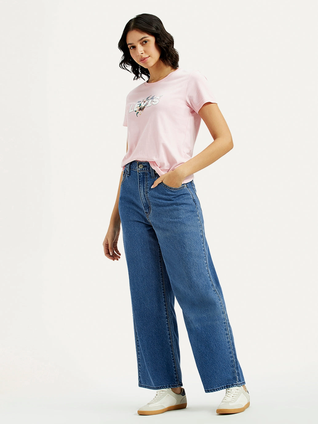 Weather Proof Women's Cinch 94 Med Indigo Baggy Fit Mid Rise Jeans