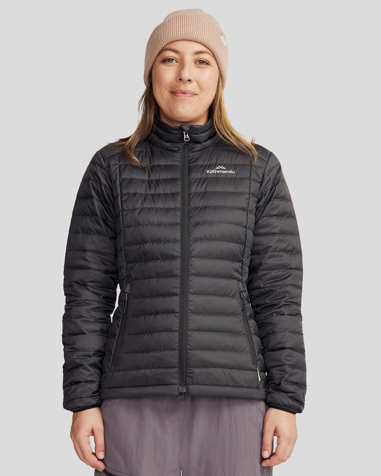 Hypoallergenic Interior Layer Women's Heli 600 Fill Lightweight Down Jacket - Black