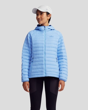 Secure Chest Pocket Sleek Outdoor Look Women's Heli Down Hooded Jacket v3 - Peri