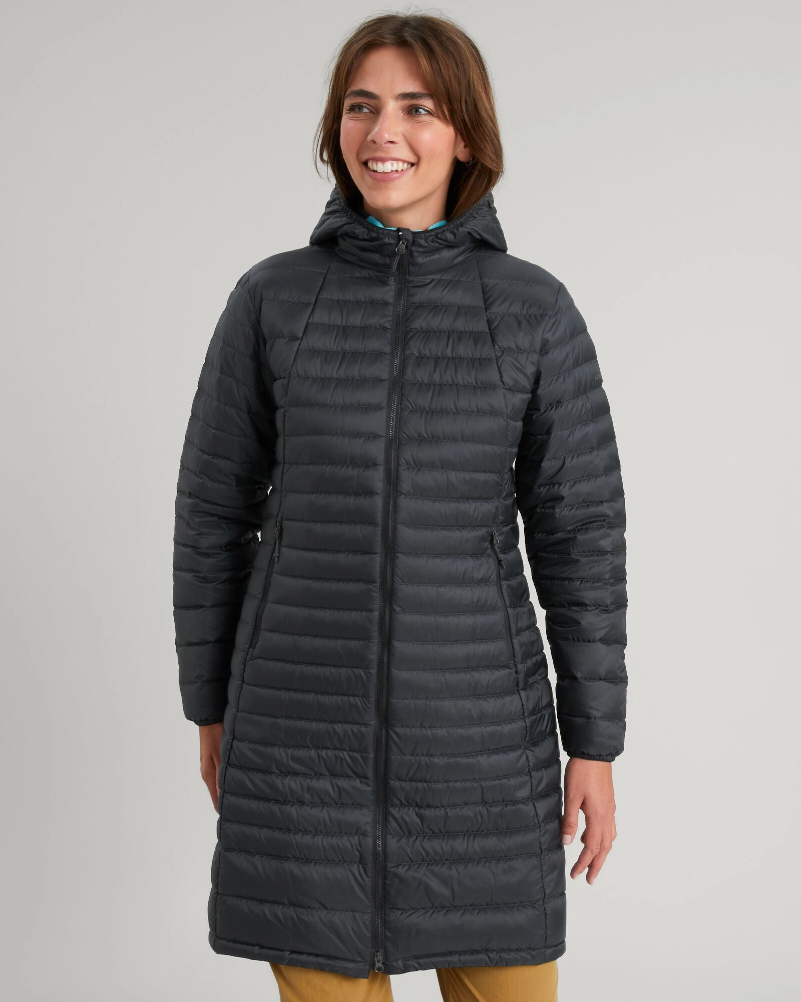 Women's Heli R Down Parka Jacket - Black Stingray Temperature Regulating Tech Magnetic Closure