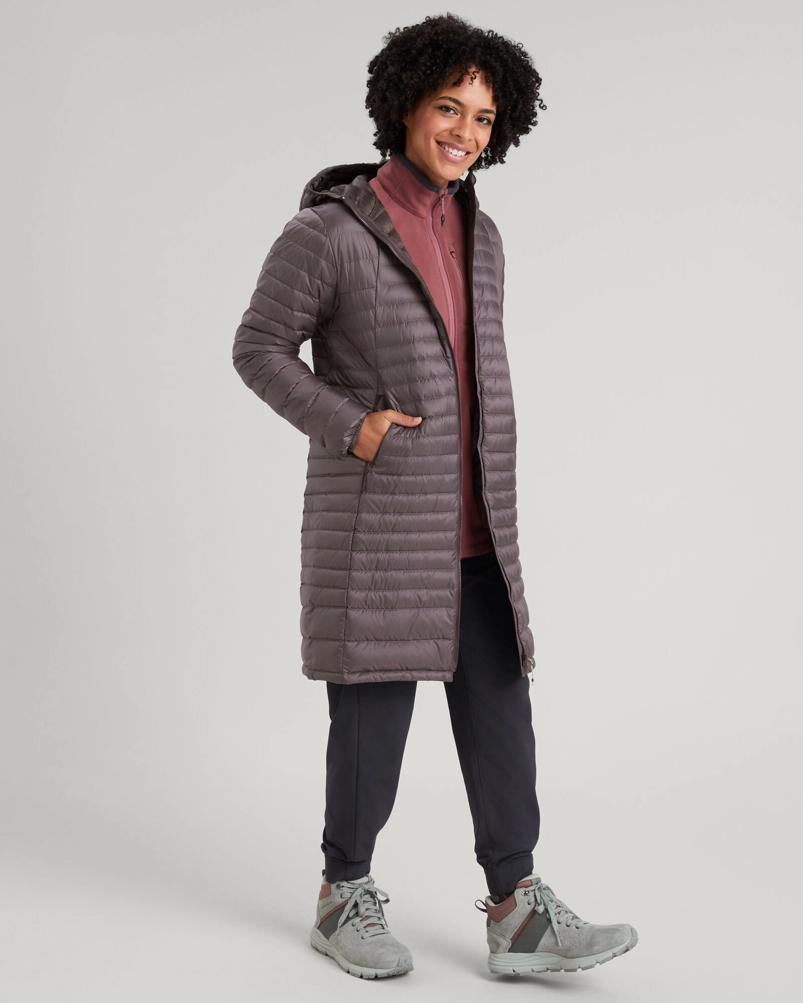 Women's Heli R Down Parka Jacket - Light Quartz Comfy Fit