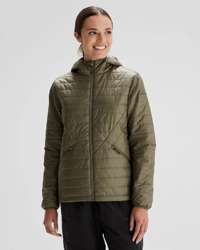 Women's Heli R Insulated Hooded Jacket - Beech Heat Retention Lining Warmth Without Bulk