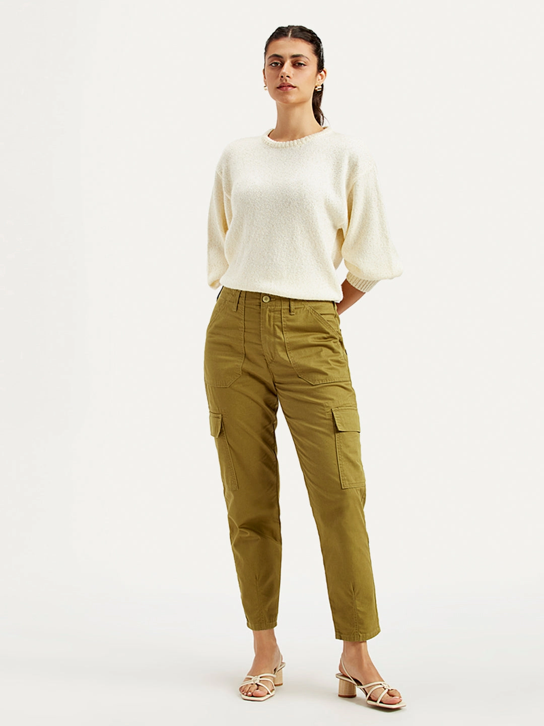 Casual Design Women's High Rise Cargo Trousers