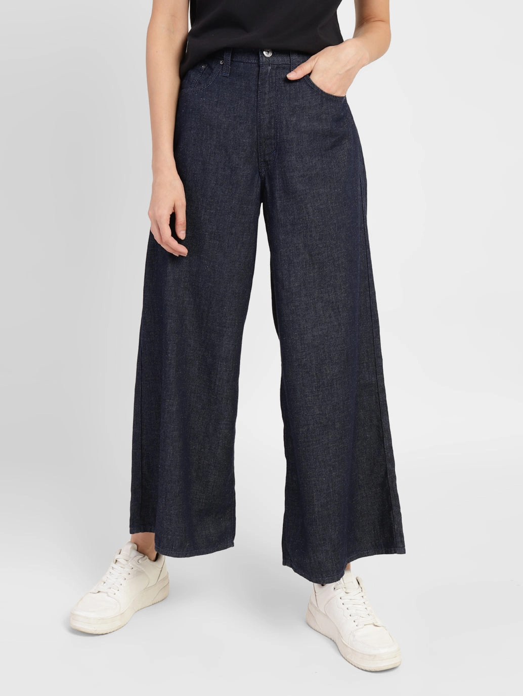 Women's Indigo XL Loose Fit High Rise Jeans Yearlong Fit Clean Style