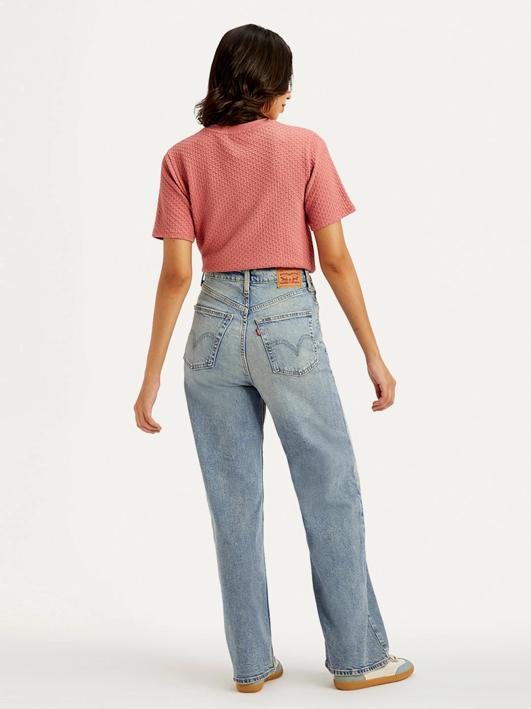 Weekend Warrior Luxury Athlete Fit standard fit Women's Light Blue Loose Fit High Rise Jeans