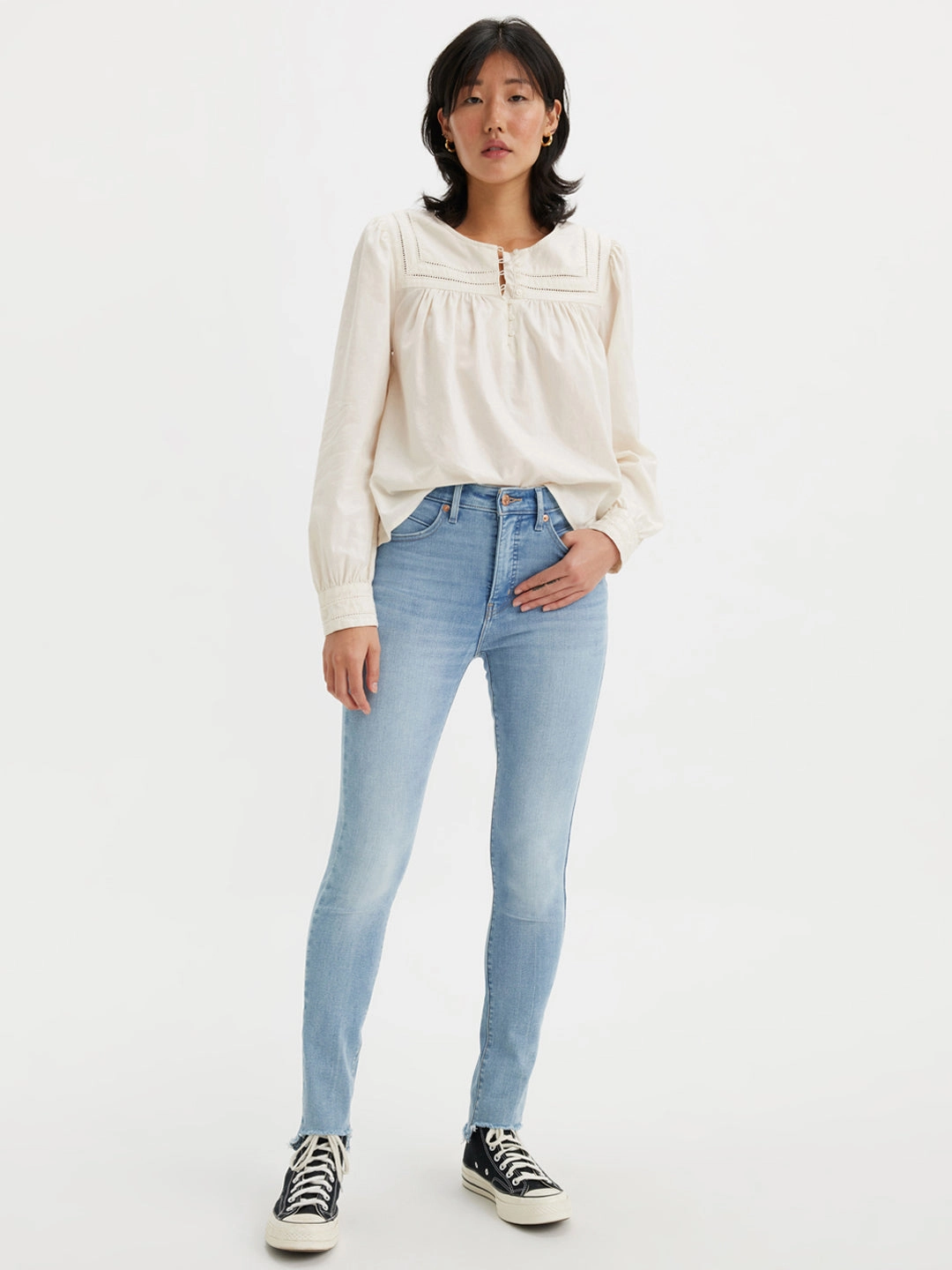 Nature Lover Party Look Street Routine Women's Light Blue Revel Shaping Skinny Fit High Rise Jeans