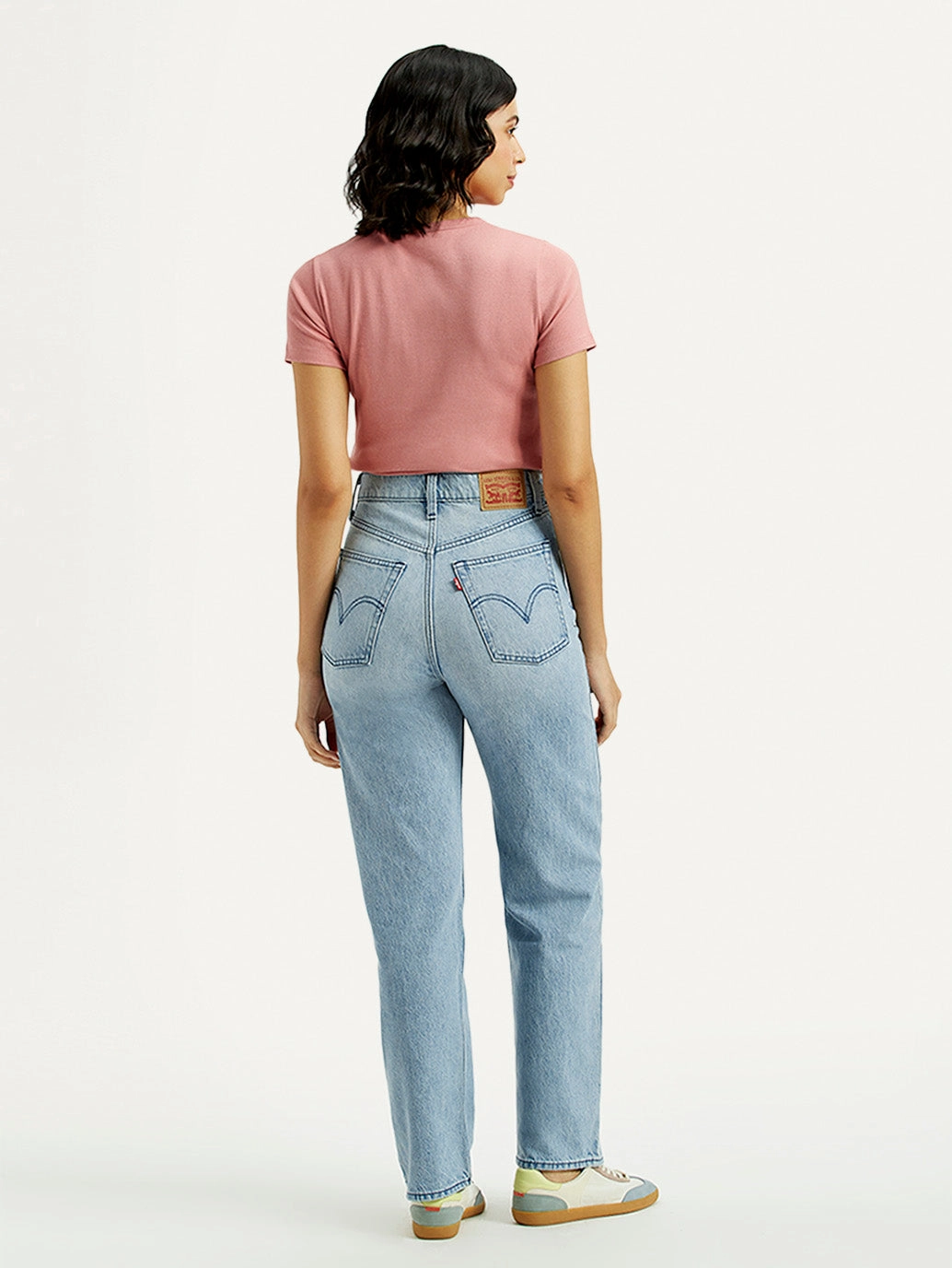 Smooth Picnic Style Women's Light Indigo Ribcage Straight Fit High Rise Jeans